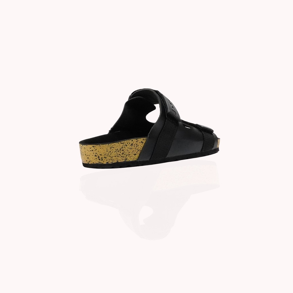 JEDDI [PYBS 201] Sandal Pria Wanita Selop Puyuh Sandal Kasual Kulit Sandal Selop Velcro Ban 2 Sendal Birken