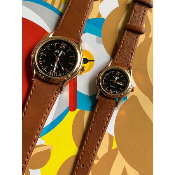 jam tangan couple Alba kulit alba basic alba sintetis
