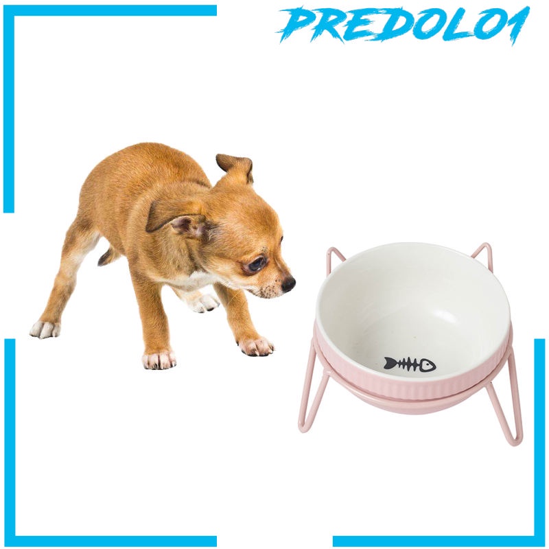 (Predolo1) Stand Holder Mangkok Makanan Anjing / Kucing Peliharaan Bahan Besi