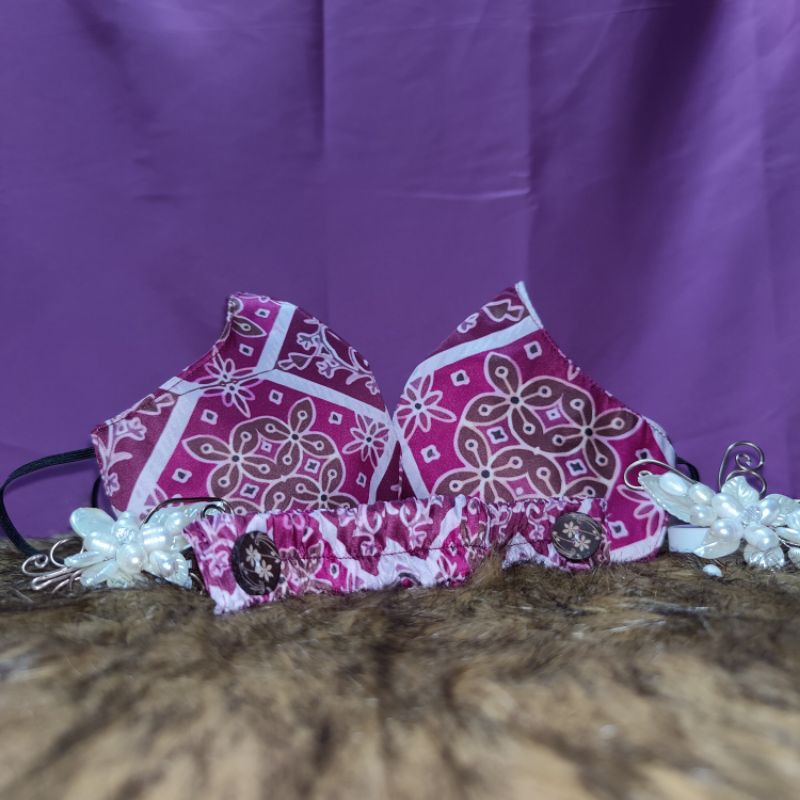 masker batik bhayangkari bahan satin