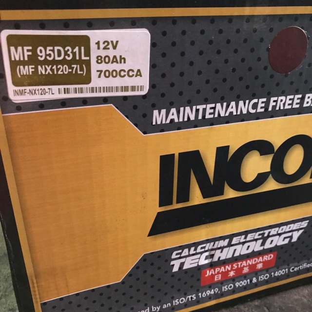 Aki mobil fortuner incoe Aki Accu kering 95D31L incoe MF