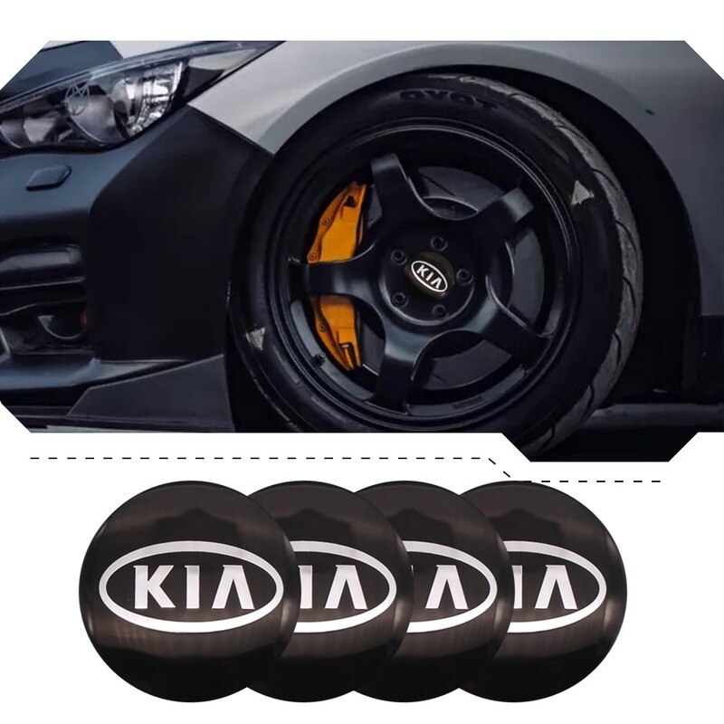 4pcs Stiker Cover Hub Tengah Velg Mobil Bahan Aluminum Ukuran 56mm Untuk Kia Model Forte Spectra Sportage Sorento RIO