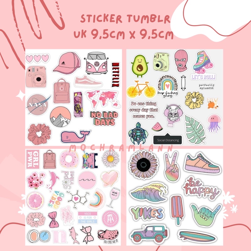 NEW KATALOG !! STICKER TUMBLR AESTHETIC/ STIKER JURNAL / AESTHETIC JOURNAL STICKER / STICKER CASE HP