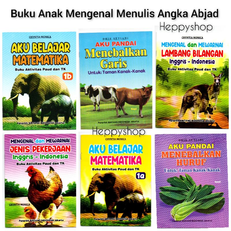 Buku Anak Mengenal Menulis Angka Abjad