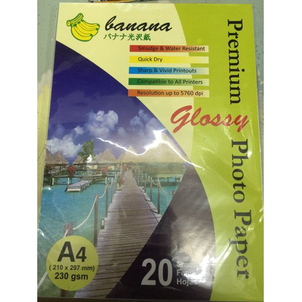 

Kertas Foto Glossy 230 Gsm Banana atk