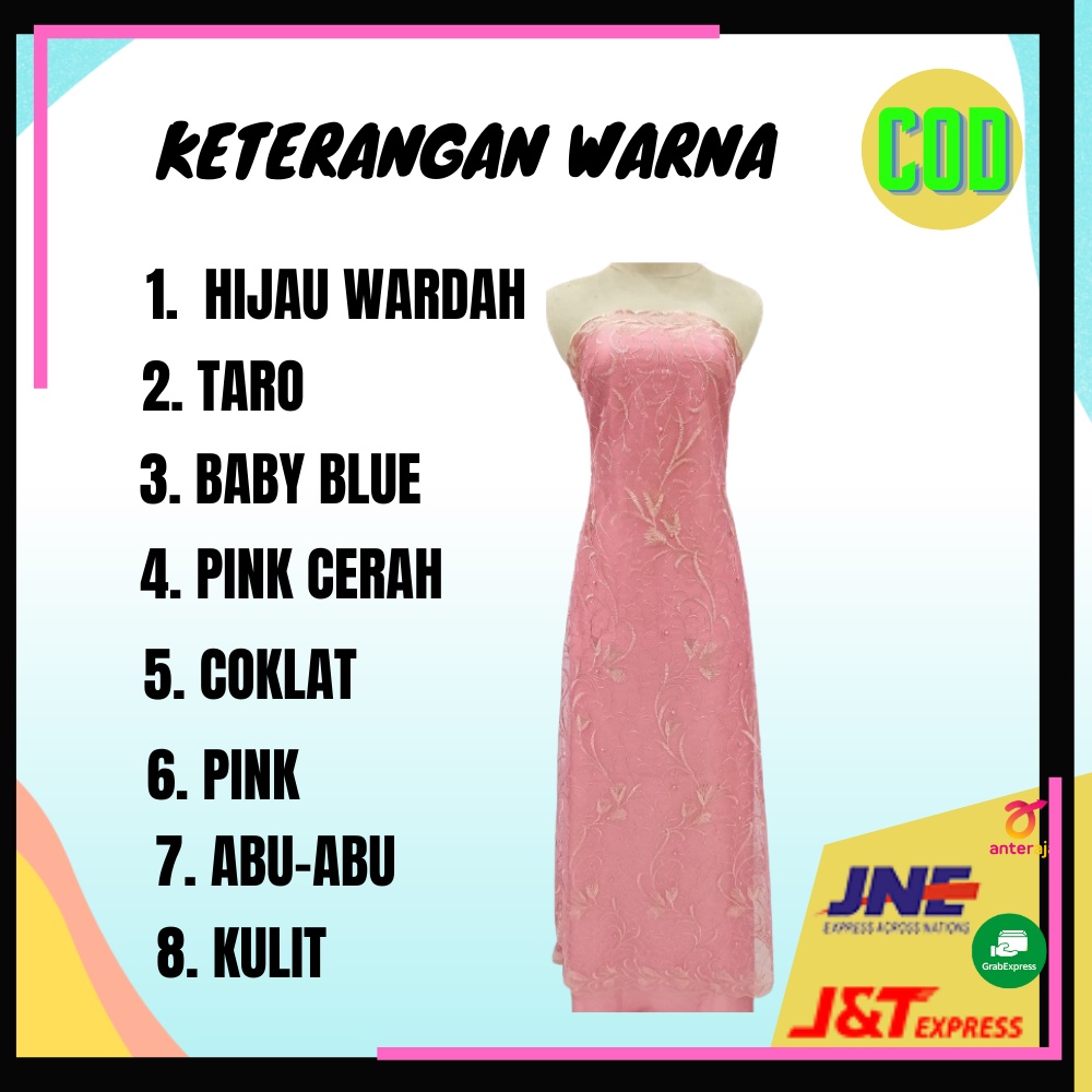 Bakal Bahan Kain Kebaya Gamis Tile Brukat Brokat Bruklat Berukat Burkat Renda Akar Speder Mutiara Lamaran Meteran Bridesmaid Braidsmaid Couple