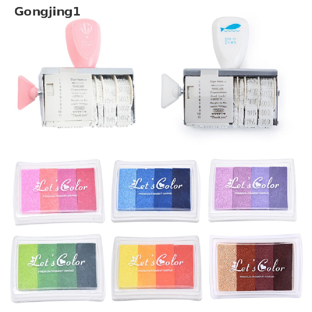 Gongjing1 Stempel Roller Portable DIY Untuk Scrapbookkartu Ucapan