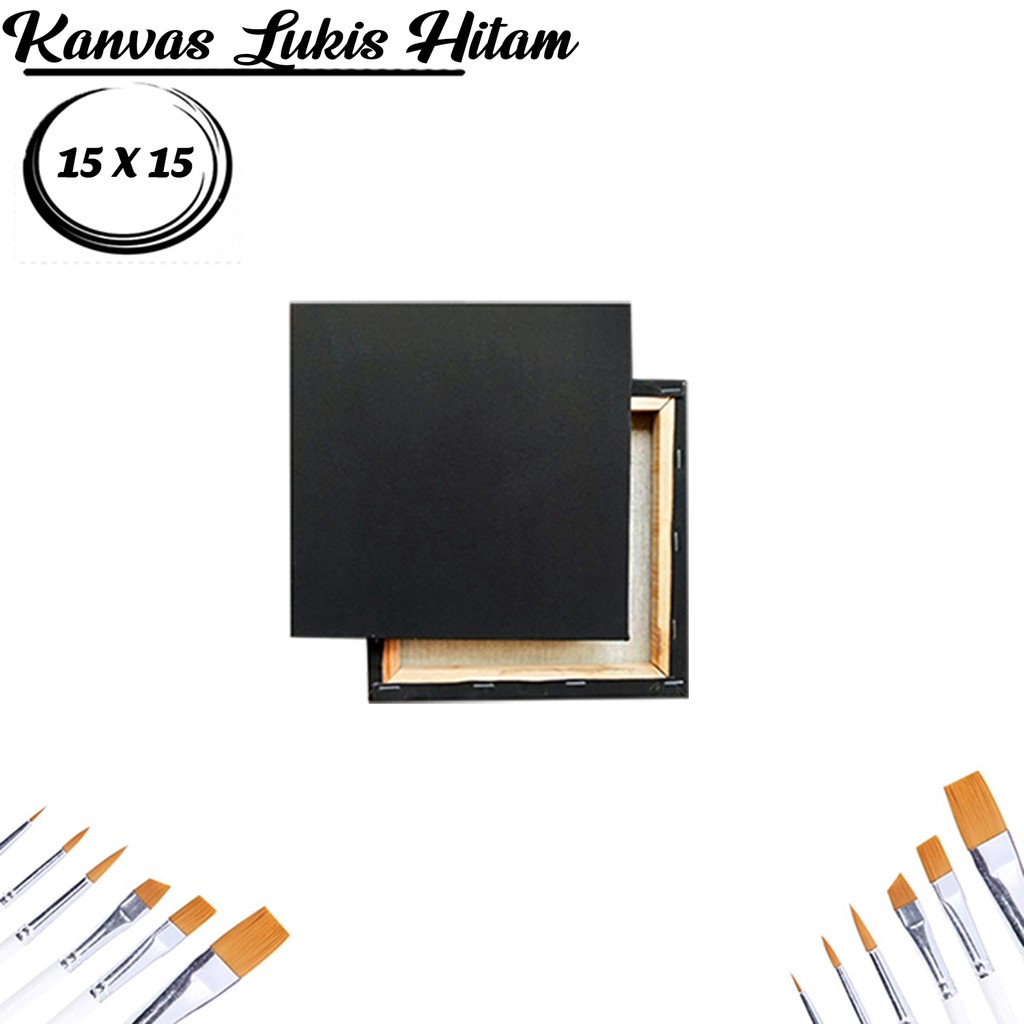 

Kanvas Lukis Hitam 15X15 Stretched Canvas Medium Texture