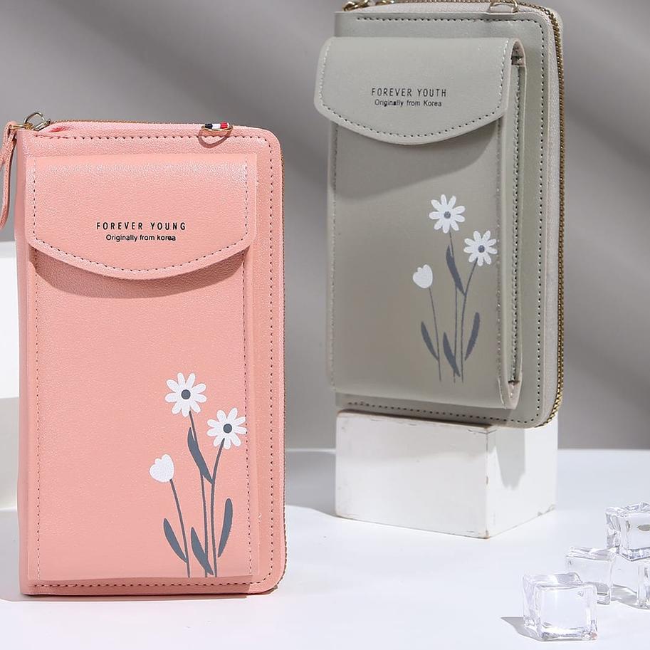 ➤ *ALIBABA1688* DOMPET HP / TAS DOMPET SELEMPANG MULTIFUNGSI MOTIF BUNGA TEBAL IMPORT ➺