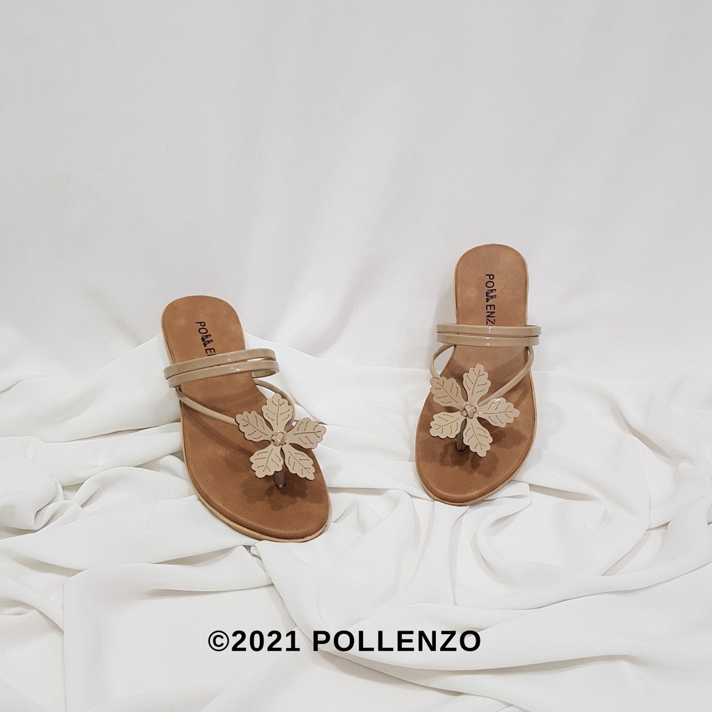 Pollenzo - Sandal Jepit Teplek Bunga Lia-086-5