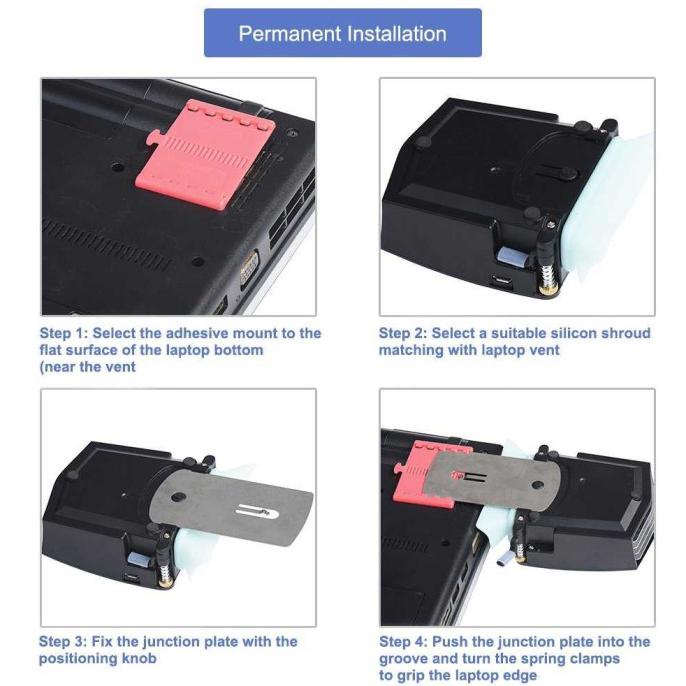 Fan Usb Vacuum Cooler LC06 / Kipas Pending / Cooling Laptop - Hitam