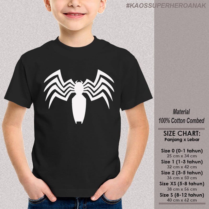 baju anak laba-laba spiderman / kaos superhero spiderman
