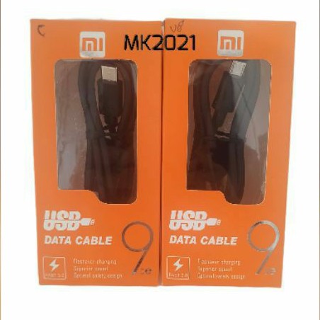 Kabel Charger/Kabel Data Xiaomi Mi9se Type C & Micro USB Fast Charging