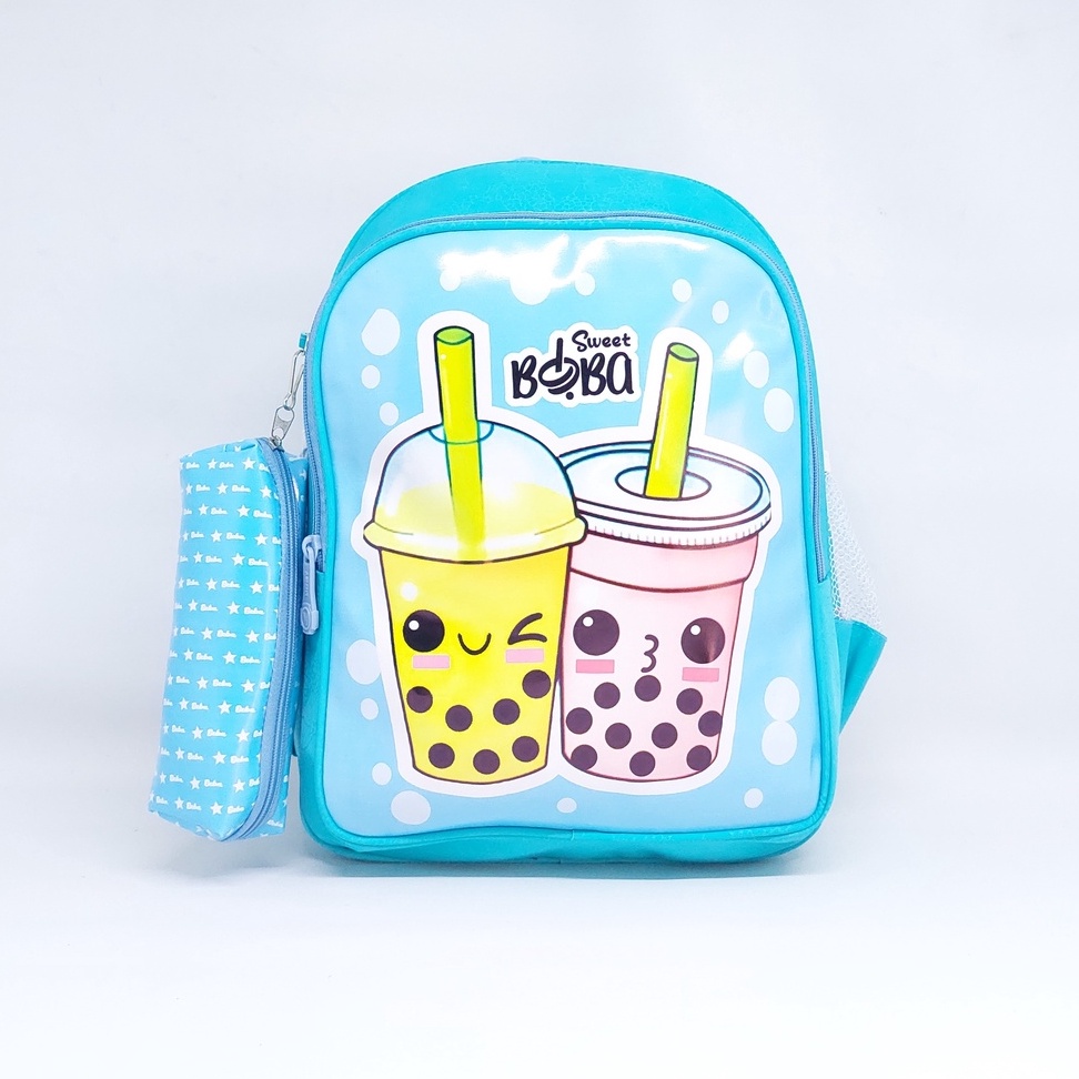 TAS BOBA ANAK / RANSEL SD CEWEK MINUMAN HITS / TAS SEKOLAH MINUMAN BULAT / TAS SEKOLAH ANIMASI HADIAH KOTAK PENSIL / GRATIS KOTAK PENSIL / SCHOOL BAGPACK