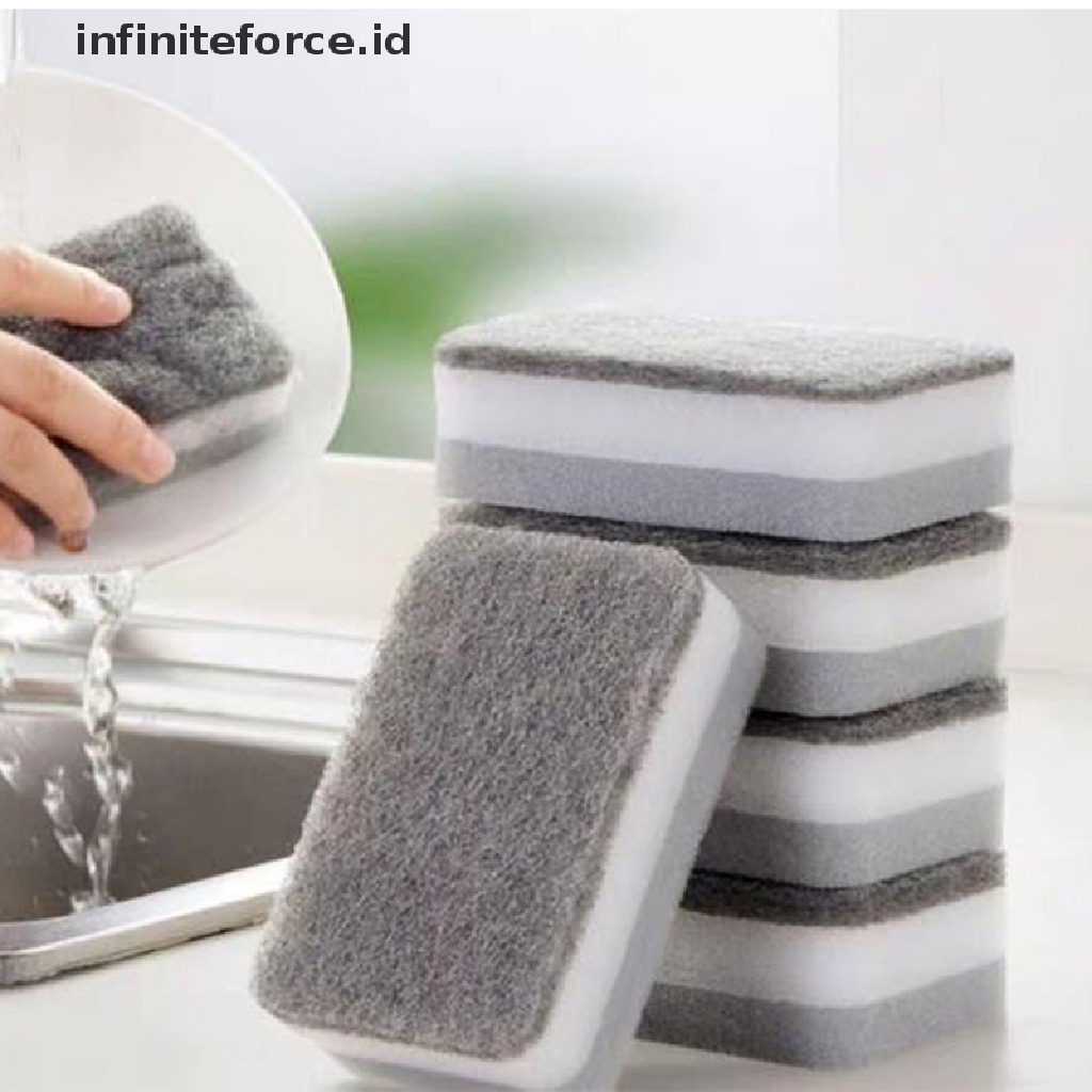 (Infiniteforce.Id) 5pcs / Set Spons Pembersih Piring Untuk Perlengkapan Dapur