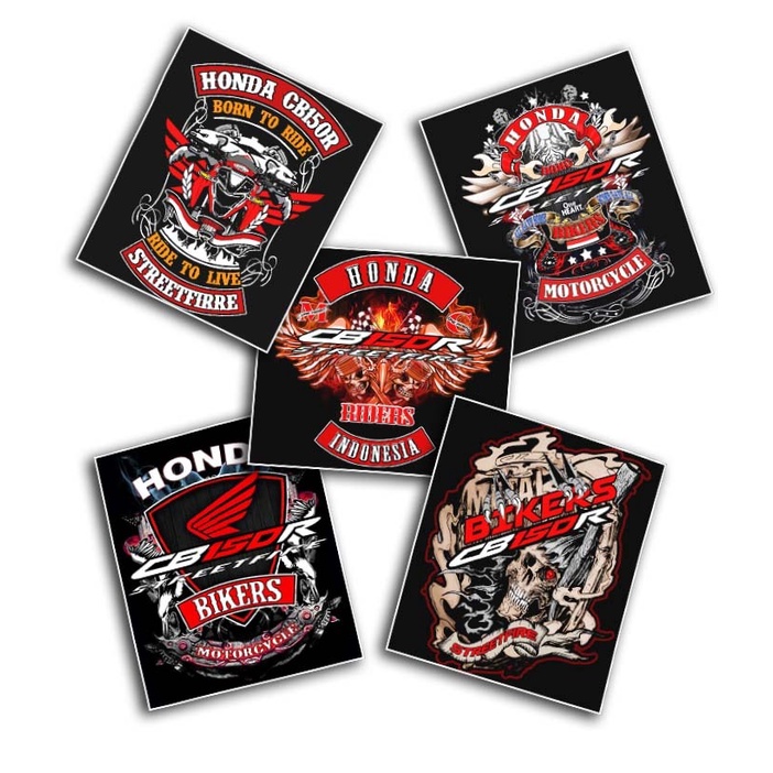 

{{ isi 5pcs }} stiker CB150R Streetfire Sticker Logo CB150R motor club honda cb150R stiker bikers cb150r