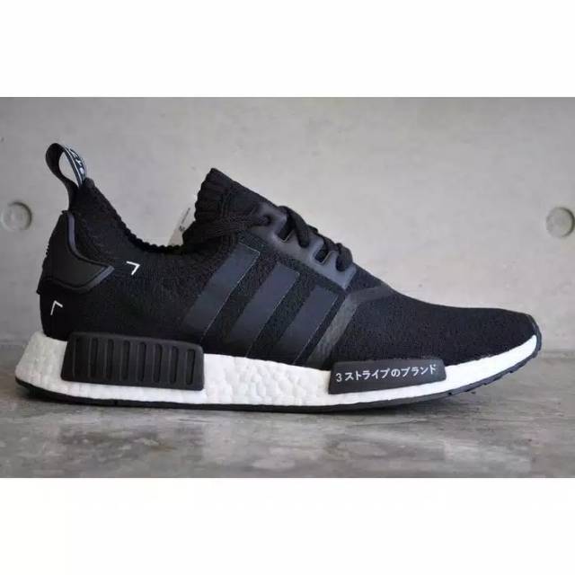 Adidas NMD R1 Primeknit Japan Black White High Premium Original Sepatu Olahraga Sepatu Pria Adidas