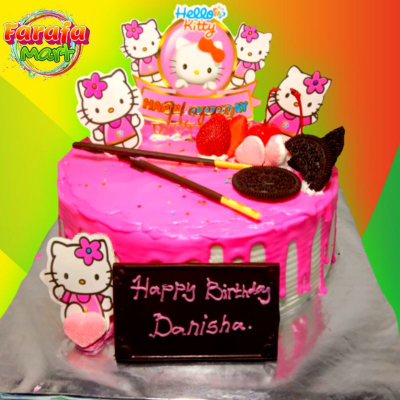 

kue ulangtahun karakter hello kitty diameter 18 cm