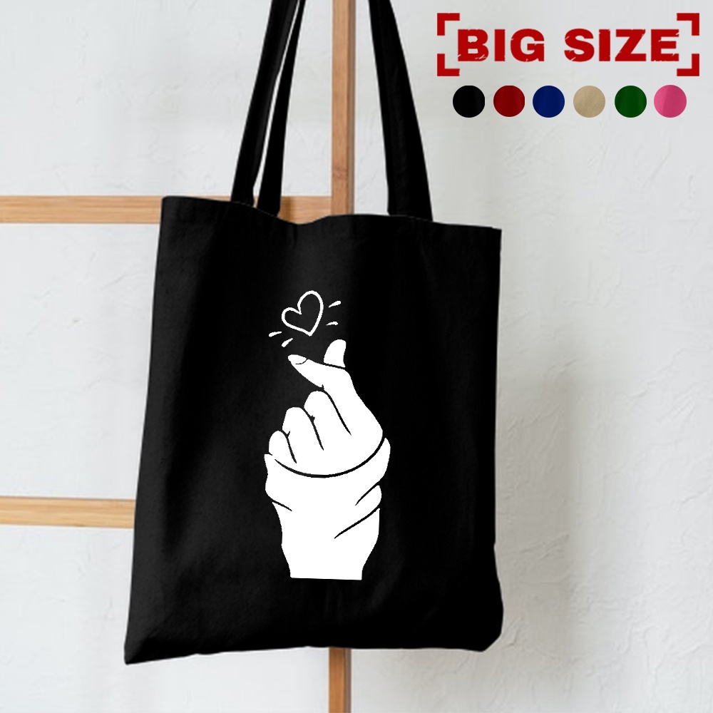 1.1 PROMO 2022 TOTE TERBARU RESLETING TOTEBAG KPOP / TOTE BAG KPOP / KOREA / GOT7 / SEVENTEEN/ IKON/ ANIMAL / BTS / EXO TOTE UKURAN BESAR RESLETING KANVAS WARNA HITAM MARUN NAVY KREM