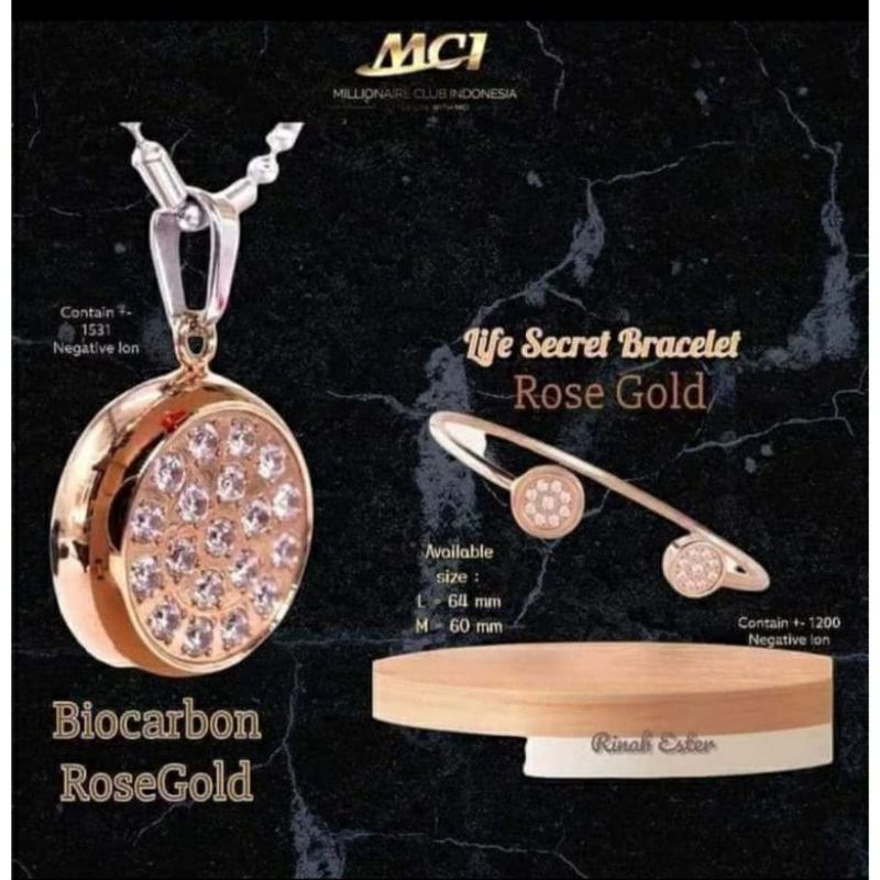 kalung MCI biocarbon rose gold