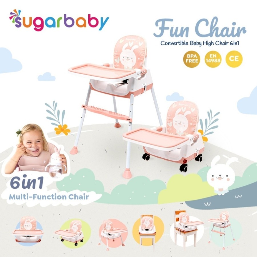 Makassar - Sugarbaby Fun Chair (Convertible Baby High Chair 6in1)