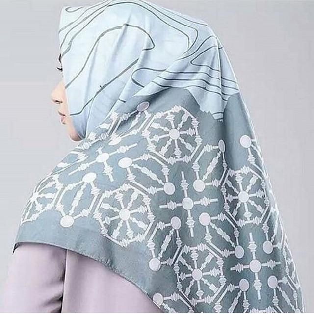 Ria Miranda Scarf Nebula Scarf Grey voal segiempat
