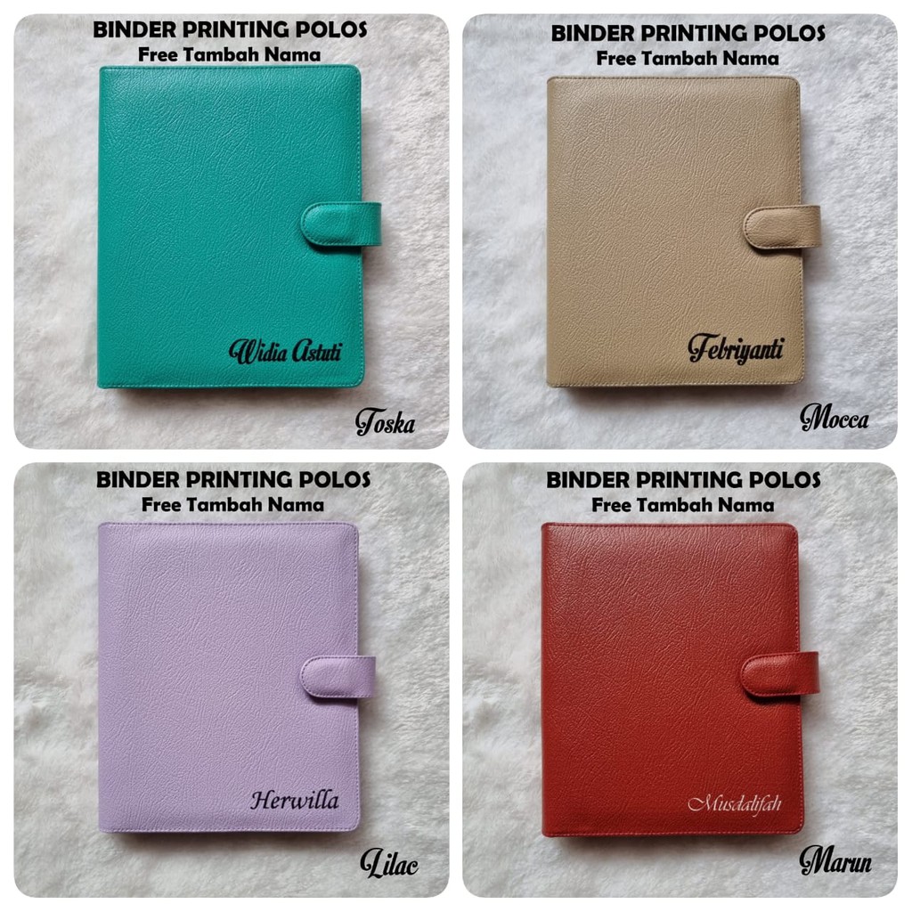 

BINDER COSTUM PRINTING POLOS FREE TAMBAH NAMA A5/20ring, B5/26ring, A6/6ring