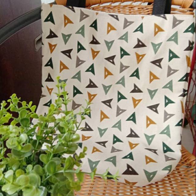 TOTEBAG Webbing Katun - Motif Shape [by Ranee.id]