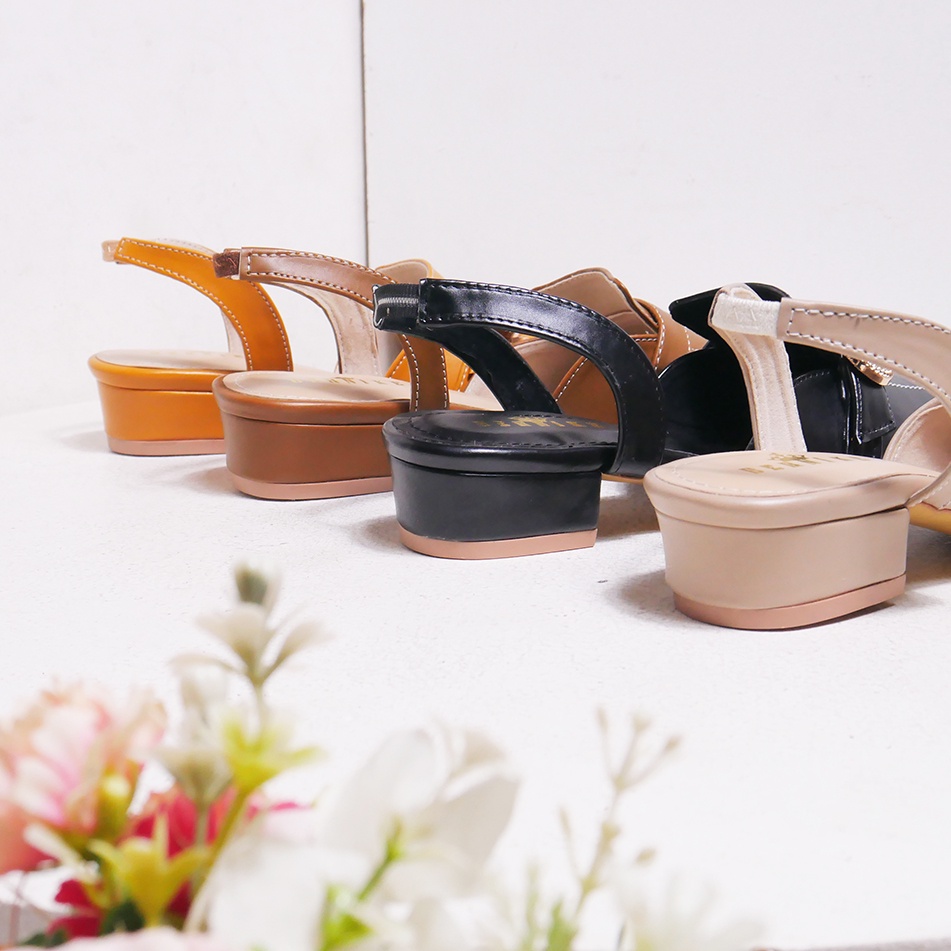 Bernike Shoes - Sepatu Wanita Nariya Slingback Heels Wanita 3 cm