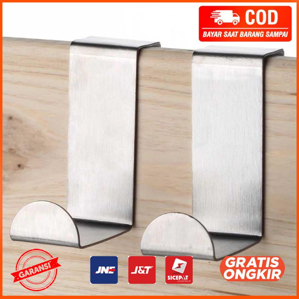 Gantungan Hook Cabinet Door Hanger Stainless Steel 2PCS