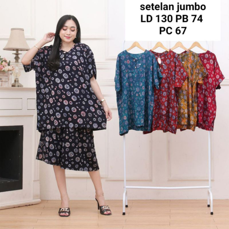 SET KULOT JUMBO LD 130CM / SET BATIK JUMBO / BATIK CAP / SETELAN BATIK