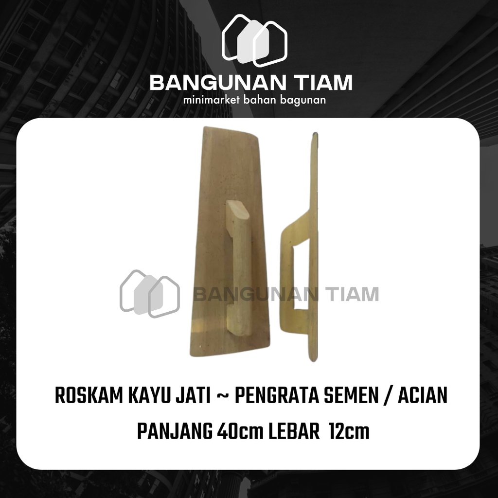 RASKAM KAYU JATI MAHONI 40Cm ACIAN TEMBOK HALUS MULUS RAPI BAHAN TEBAL ~ ROSKAM KAYU