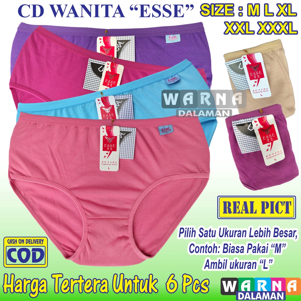 6 Pcs Celana Dalam Wanita Multiwarna | WARNA DALAMAN