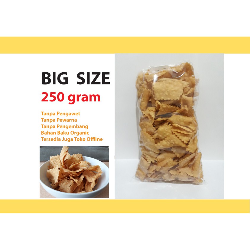 

COD - KERIPIK BAWANG ESUTO KEMASAN 250gram SNACK ORGANIC KILOAN KUE KERING LEBARAN