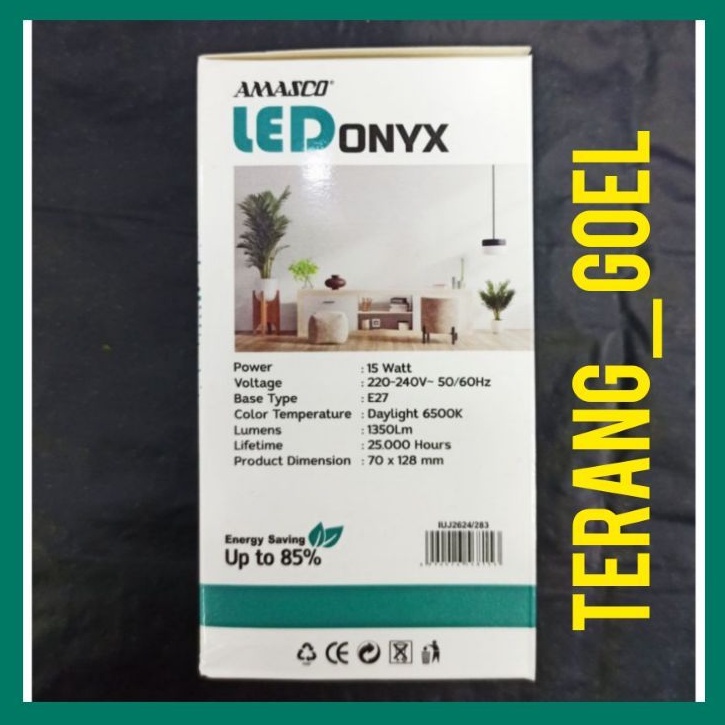 LAMPU LED AMASCO ONYX 15 WATT / AMASCO LAMPU LED KAPSUL ONYX 15 WATT