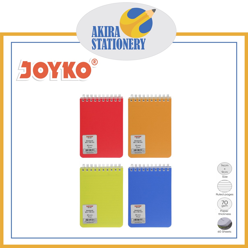 

Notebook JOYKO NB 666 A6 / Note Book Diary 9 x 14 cm / Agenda Buku Catatan Bergaris NB-666 ( PCS )
