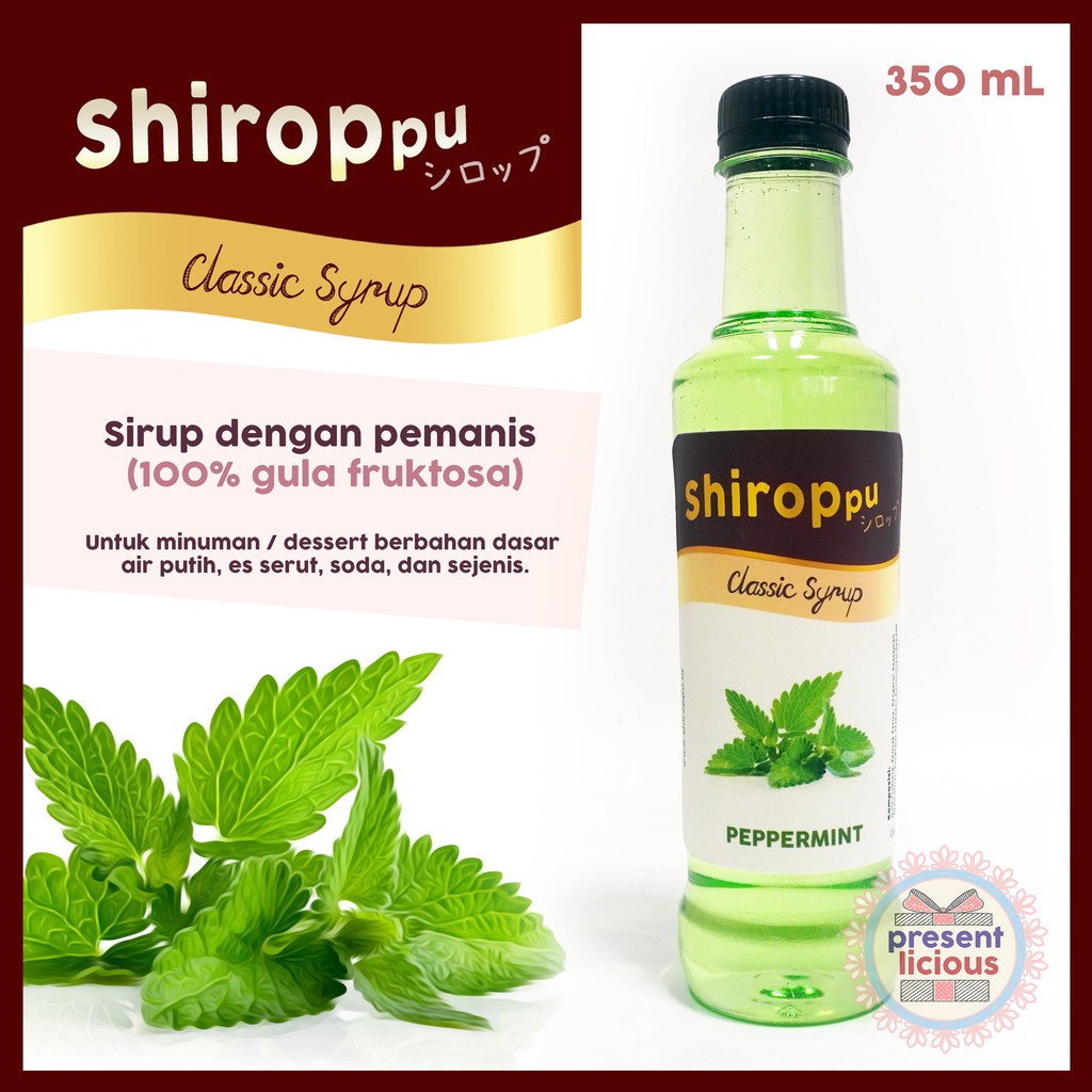 

Peppermint | Shiroppu Classic Syrup 350 mL | Sirup Manis Daun Pepermint