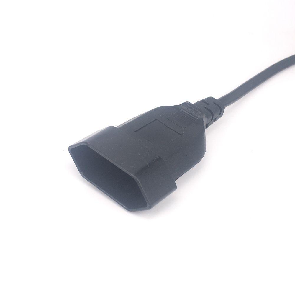 Agustina EU Power Adapter Cord PC 0.3M /0.6M Eropa Bulat 2Pin 90derajat Siku UPS PDU Kabel Ekstensi