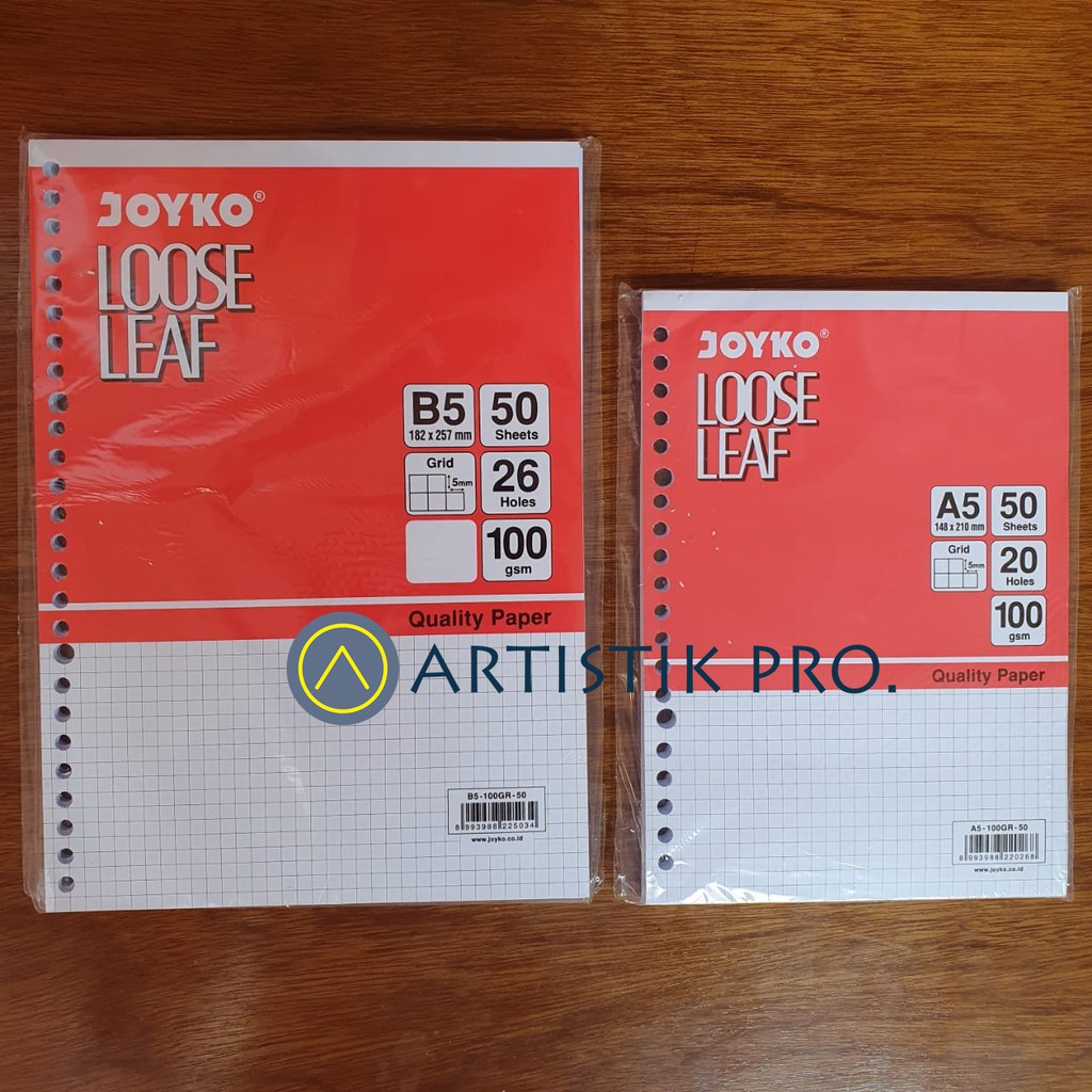 

KERTAS BINDER HVS-GRID 100GSM 50LEMBAR A5 DAN B5