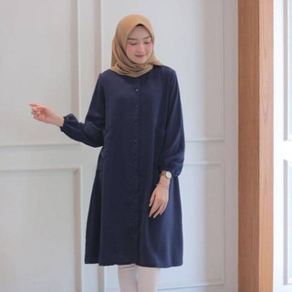  BAJU  OUTER PANJANG MUSLIM WANITA TUNIK  RAJUT  Yola Tunik  