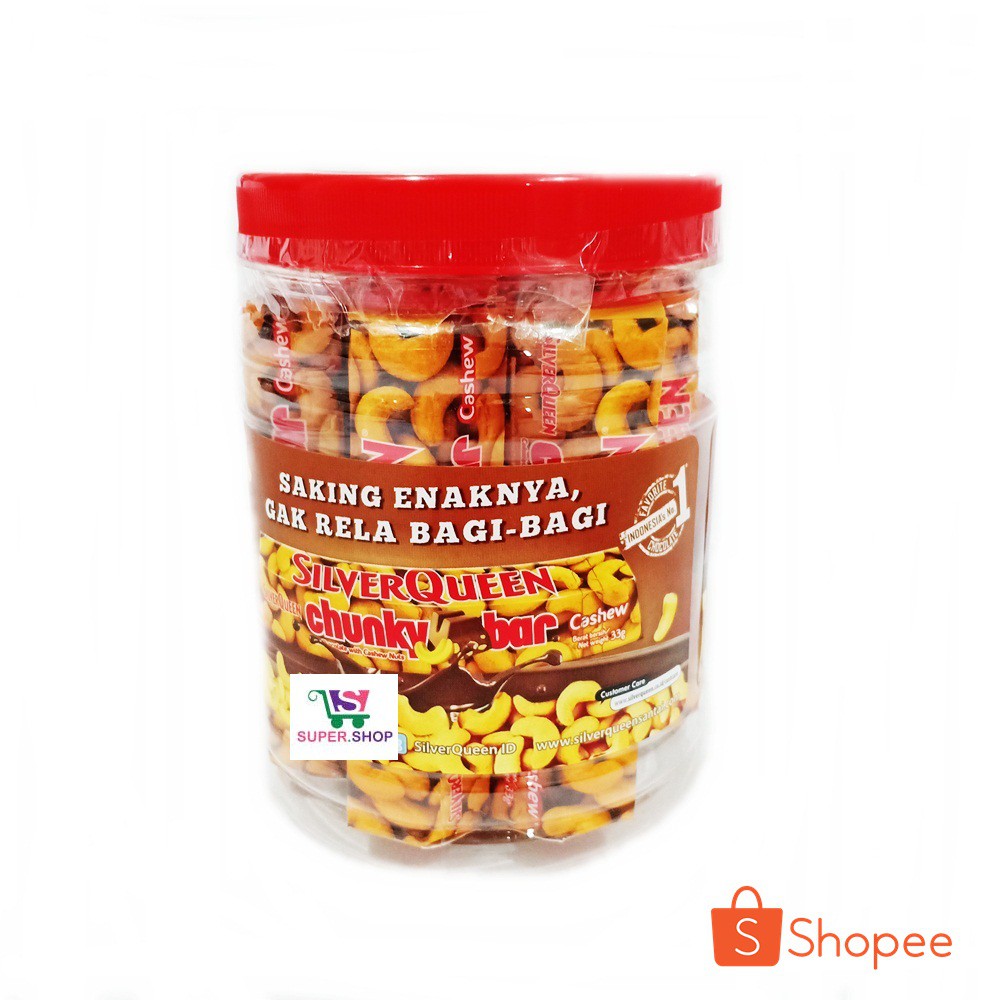 

Silver Queen Chunky Bar JAR / TOPLES (isi 12 pcs) Cokelat / Coklat