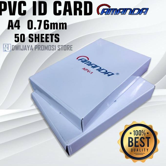 

SALE Kertas PVC Bahan ID Card Instan 50 Sheet Merk Amanda