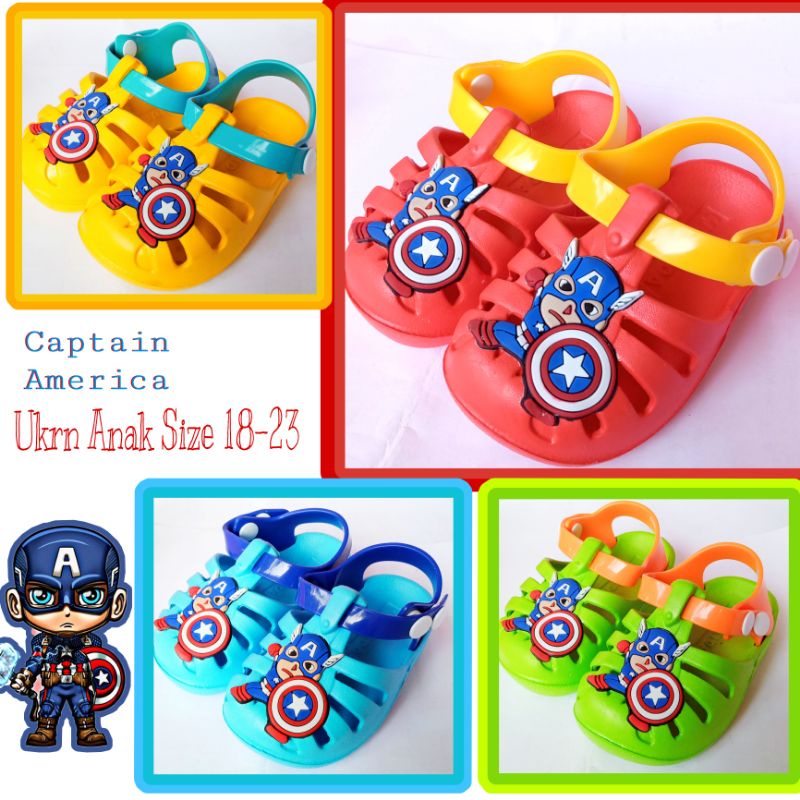 sandal Baim Anak/ Bayi Capten Amerika Yumeida lucu Ringan Kuat  a20111xs Size 18-23