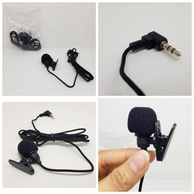 Paketan Youtuber Mic Clip On + Splitter Audio 2 in 1 Stereo 3.5mm Paket Vlogger Mikrofon SIAP PAKAI