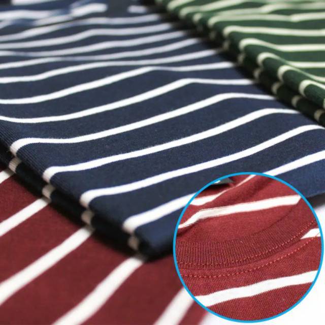 Kaos Strip lengan pendek salur belang belang strip garis garis Big Size Jumbo Oversize Unisex Pria