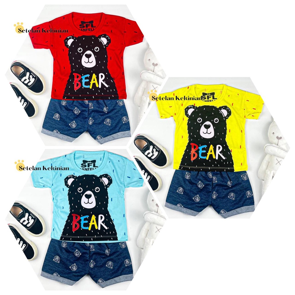 [SK] Set Anak 0-12bulan Laki Laki Set Cowok Keren Murah Setelan Bayi Laki Laki Kaos Retro Premium Tshirt Anak