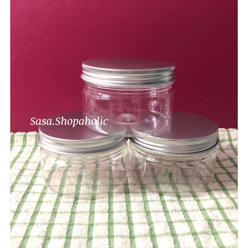 Toples Plastik 200-300ml aluminium 24pcs / Toples jar tutup aluminium uk 200-300ml