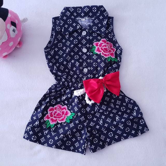 Baby G Collection GFD1413 LV Flower Jumpsuit