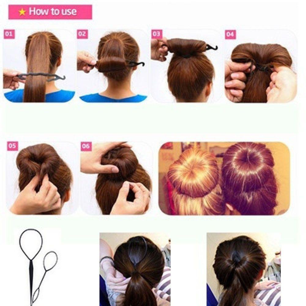 Alat Pembuat Bun Kepang Rambut Portabel Bentuk Nanas Untuk Travel