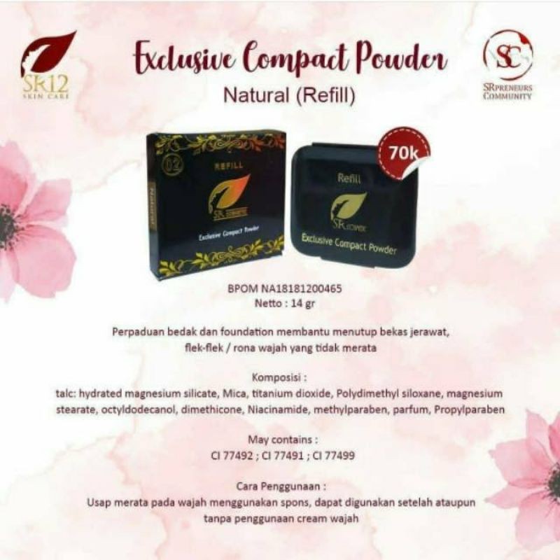ELEGANT SR12 COMPACT POWDER BEDAK PADAT REFILL